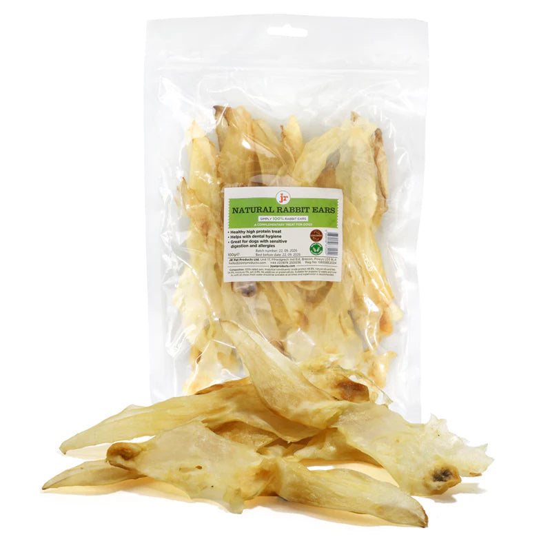 JR Pet Products Natural Rabbits Ears for Dogs