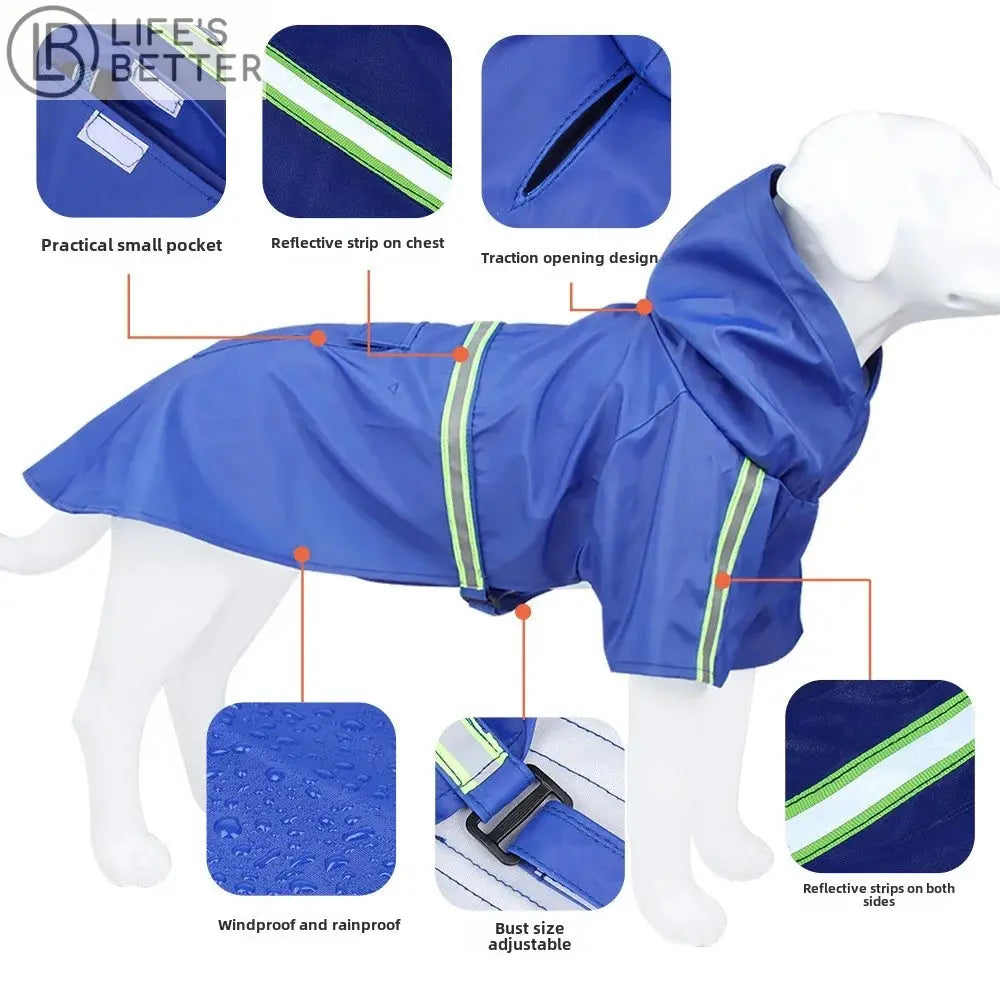 Cloak Style Waterproof  Dog Raincoat Life’s Better Ltd