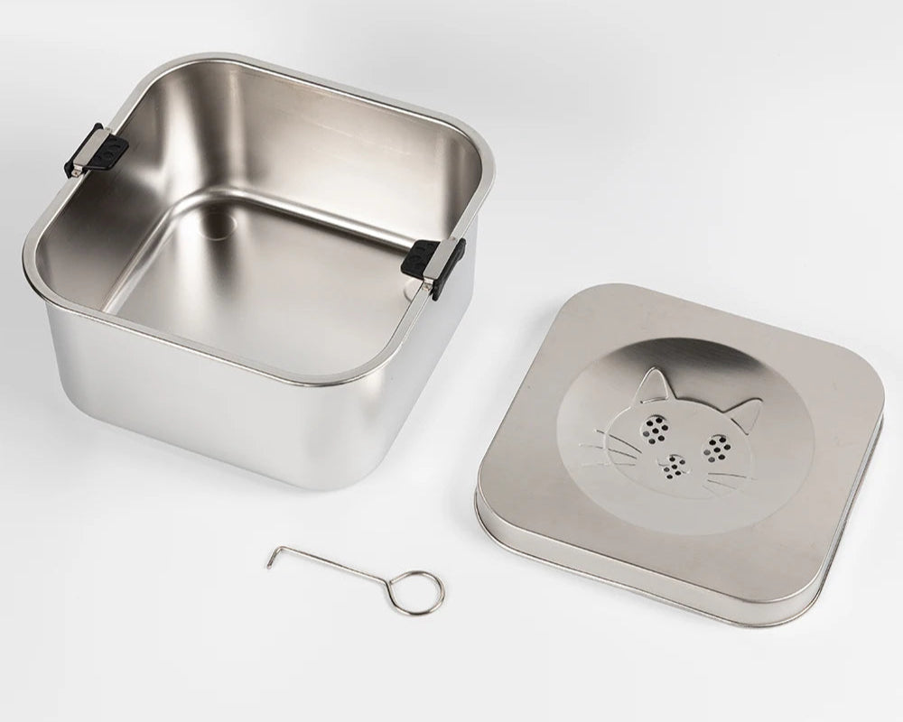 3L Stainless Steel No Spill Pet Water Bowl for Dogs