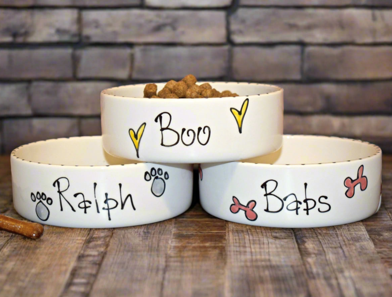 Personalised Ceramic Straight-Sided Dog Bowls