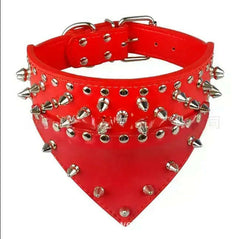 Spiked Large Dog Triangle Bandana Scarf Collar