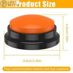 4/6/8Pcs Voice Recording Pet Communication Buttons Pet Training Buttons Life’s Better Ltd