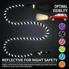 Heavy Duty Reflective Rope Dog Lead.