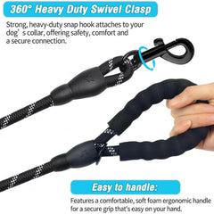 Heavy Duty Reflective Rope Dog Lead.