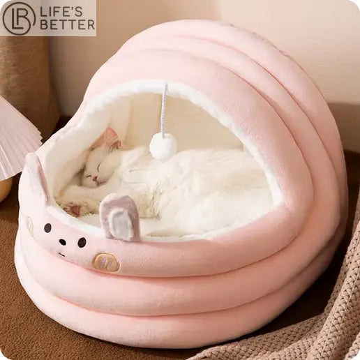 Semi-closed Cat Beds The Perfect Choice Providing Warmth, Comfort & Security for Your Cat.