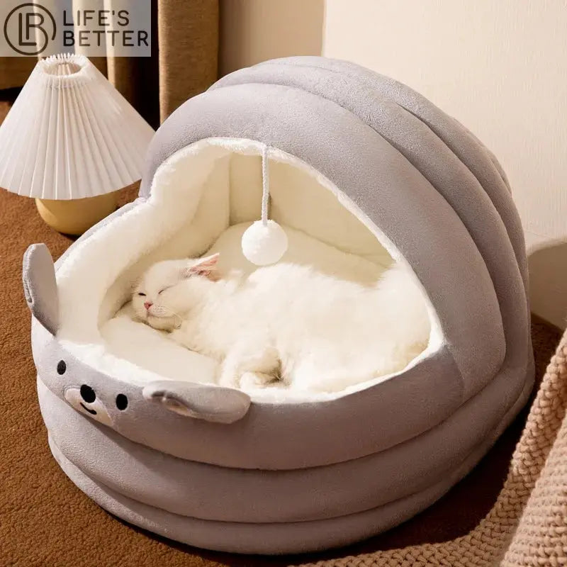 Semi-closed Cat Beds The Perfect Choice Providing Warmth, Comfort & Security for Your Cat.