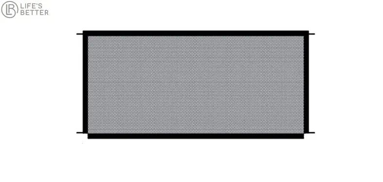 Black Retractable Pet Safety Gate.