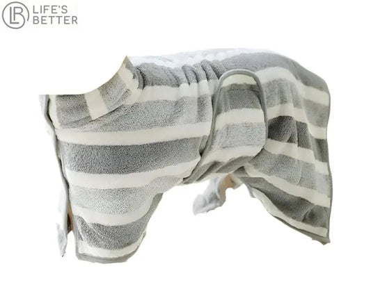 Dog Bath - Dry Robe - Fully Wrapped Quick Drying Absorbent Towel.