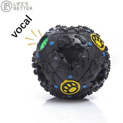 Dog Chew Ball Sound-Emitting Toy and Feeder.
