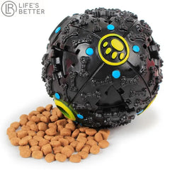 Dog Chew Ball Sound-Emitting Toy and Feeder.
