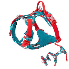 Camouflage Reflective Nylon Dog Harness.