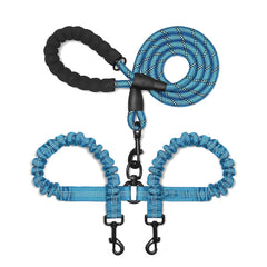 Heavy-Duty Double Dog Leash with Bungee: Ultimate Control.