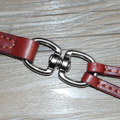 Leather 2 Dog Coupler Dog Walking Leash No Tangle Lead.