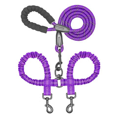 Heavy-Duty Double Dog Leash with Bungee: Ultimate Control.