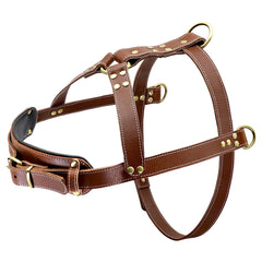 Premium Quality Strong Stubble Leather Dog Harness.