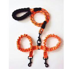 Heavy-Duty Double Dog Leash with Bungee: Ultimate Control.