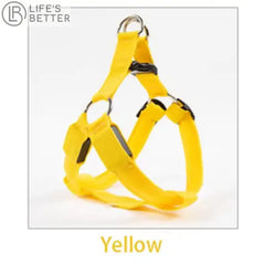 Nylon Pet Safety Harness with LED Lights: Safe and Adjustable.