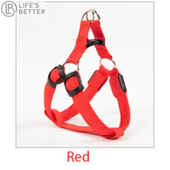 Nylon Pet Safety Harness with LED Lights: Safe and Adjustable.