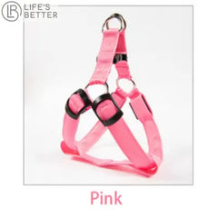 Nylon Pet Safety Harness with LED Lights: Safe and Adjustable.
