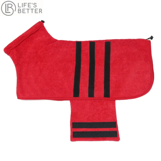 Microfiber Dog Bathrobe - Quick Drying Robe Towel for Dogs.
