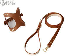 Luxury Leather Pet Harness with PU Leather Lead.