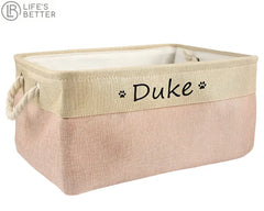 Personalised Cat / Dog  Storage Toy Basket Life’s Better Ltd