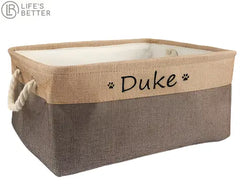 Personalised Cat / Dog  Storage Toy Basket Life’s Better Ltd