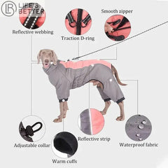 Reflective Waterproof Dog Padded Coat Life’s Better Ltd