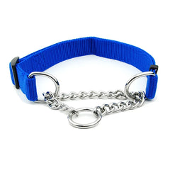 Stainless Steel Chain & Nylon Training Dog Collar.