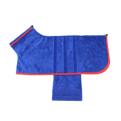 Microfiber Dog Bathrobe - Quick Drying Robe Towel for Dogs.