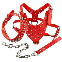 Studded Leather Dog Harness.