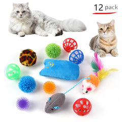 Purrfect Playtime: 12 to 24 -Piece Cat Toy Set for Endless Feline Fun