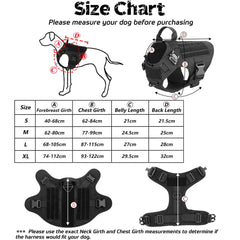 Full K9 Tactical Set - Collar - Lead - Harness - Molle Pouches.