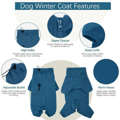 Soft Fleece Dog Jumpsuit Coat