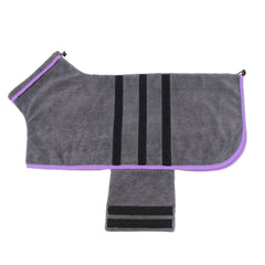 Microfiber Dog Bathrobe - Quick Drying Robe Towel for Dogs.