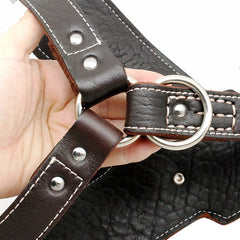 Genuine Leather Large Dog Harness.