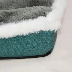 Fleece Covered Luxury Dog Bed with Pillow.