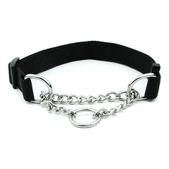 Stainless Steel Chain & Nylon Training Dog Collar.