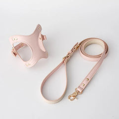 Luxury Leather Pet Harness with PU Leather Lead.