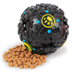 Dog Chew Ball Sound-Emitting Toy and Feeder.