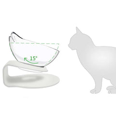 Non-Slip Elevated Tilted Double Cat Bowl.