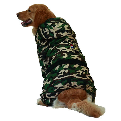 Camouflage Dog  Jumpsuit Hoodie