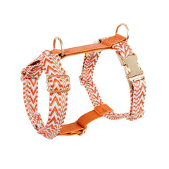 Luxury Leather Dog Harness, Collar Leash Set,.