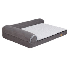 Extra Large Orthopedic Bolster Dog Bed with Memory Foam