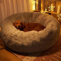 The Ultimate Donut Cuddler Round Dog Bed - Ultra Soft - Washable Dog Bed.