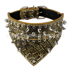 Spiked Large Dog Triangle Scarf Collar – The Ultimate Dog Accessory.