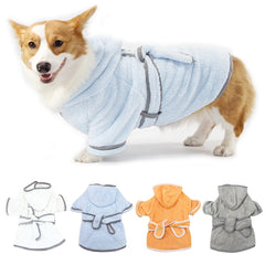 Microfiber Dog Drying Robe - Super Absorbent & Quick Drying.