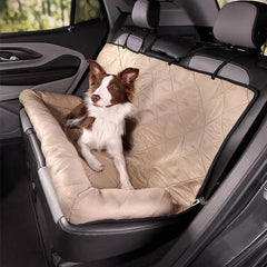 Waterproof Dog Car Seat Cover Travel Bed - Keep Your Car Clean and Your Dog Comfortable.