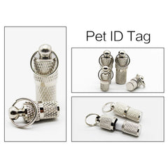 Waterproof Pet Name Tags with Anti-Loss Capsule