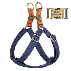 Personalised Dog Soft Nylon & Leather Dog Reflective Harnesses.